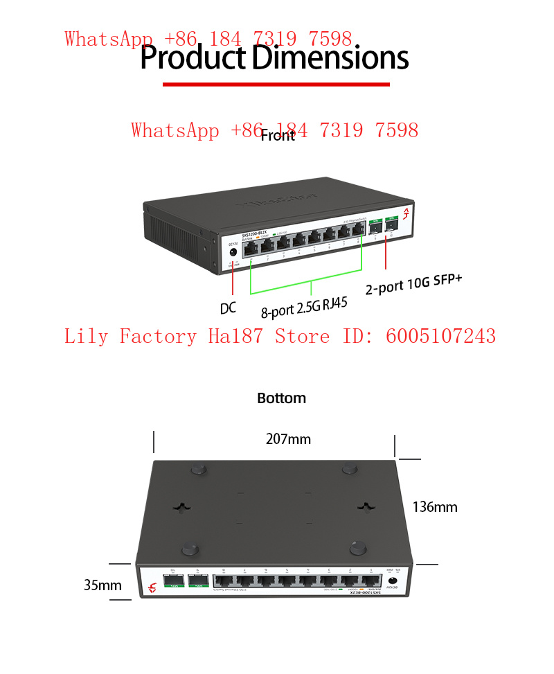 XikeStor 8*2.5G RJ45 2*10G SFP - Sfp+ 10G Managed Switch 8 Port ulasan dan harga